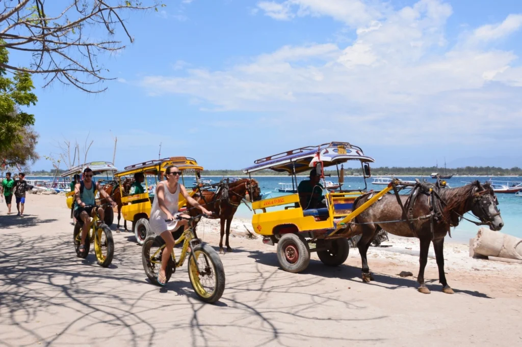 Berkeliling dengan Cidomo (Sepeda) dan Delman - Gili Trawanga